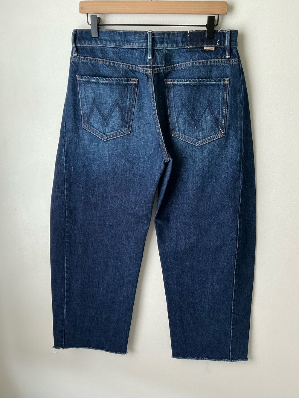 MOTHER SUPERIOR Jeans Mid-Rise Full-Pipe Flood Fray Unplugged Blue Size 29 - Picture 4 of 16